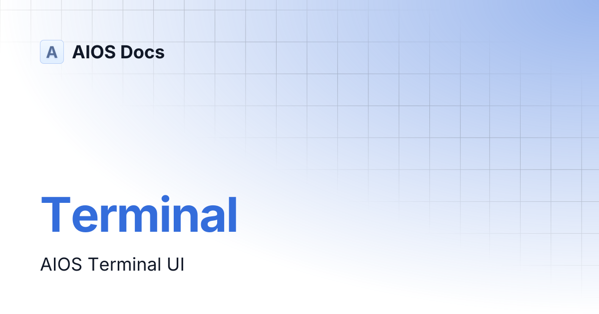 Terminal aios docs